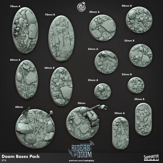 Riders of Doom Bases Set - resin tabletop miniature front view