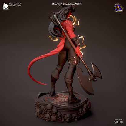 Karlach Figure - Baldur's Gate 3 - resin tabletop miniature alternate angle