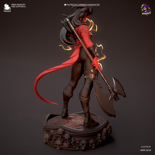 Karlach Figure - Baldur's Gate 3 - resin tabletop miniature alternate angle