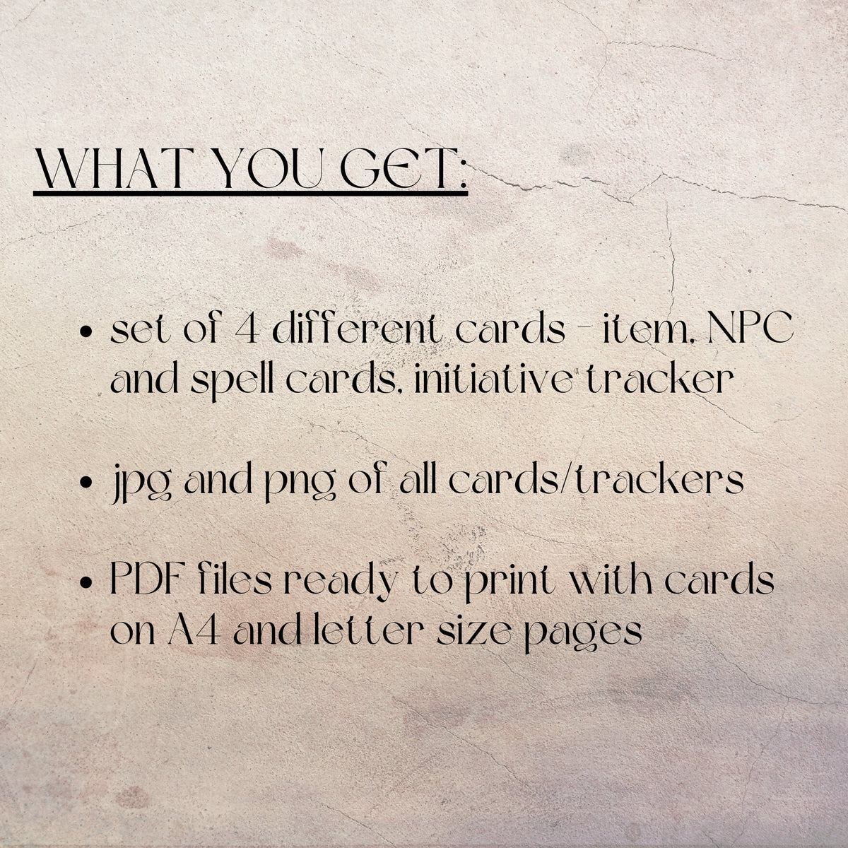 Fillable Cards Set - printable tabletop RPG resource preview