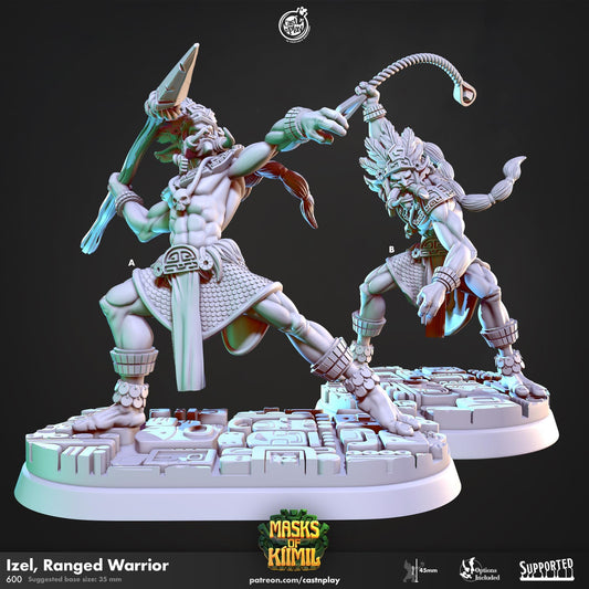 Troll Warrior Miniature - resin tabletop miniature front view