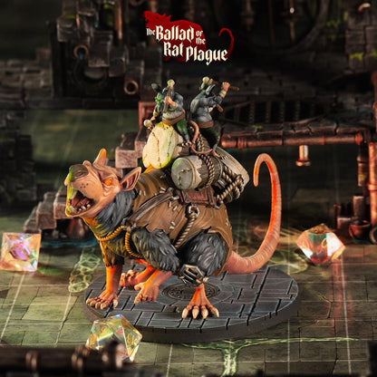 Ratfolk Miniature - resin tabletop miniature front view