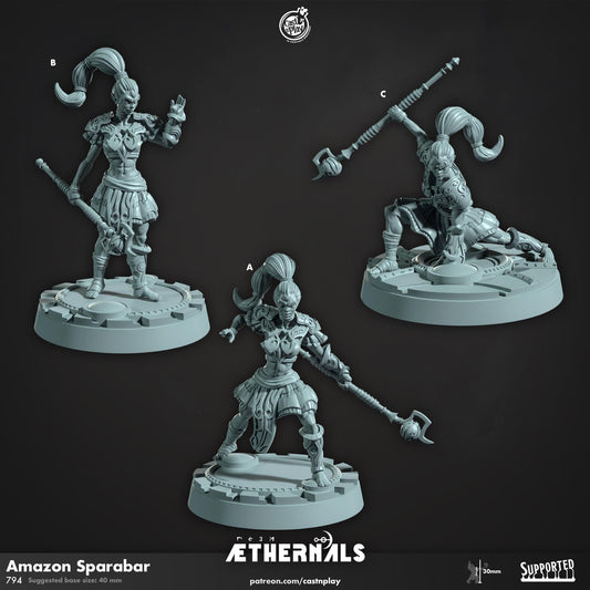 Female Ranger Miniature - resin tabletop miniature front view