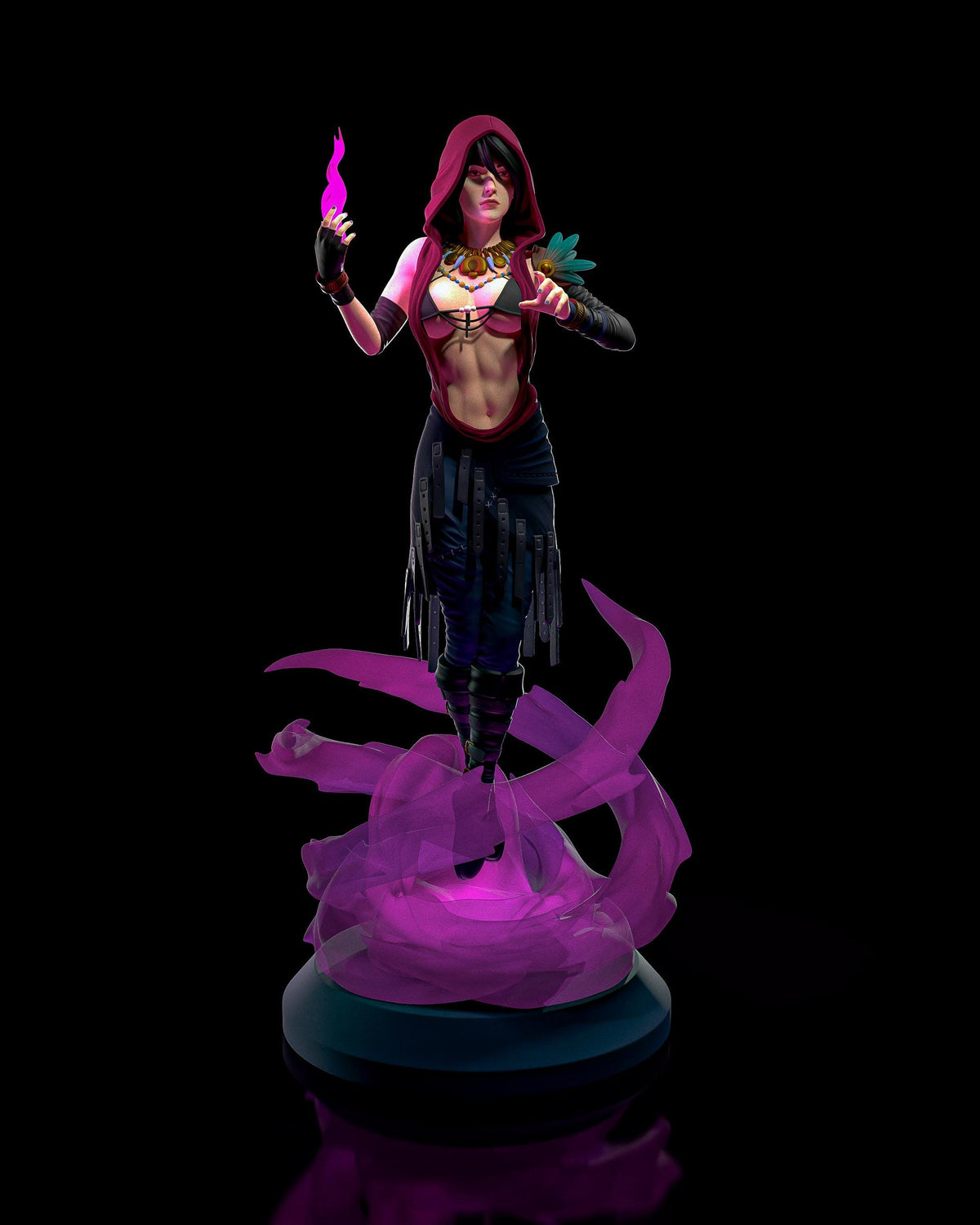 Morrigan Figure - Mass Effect - 3D printed miniature detail view