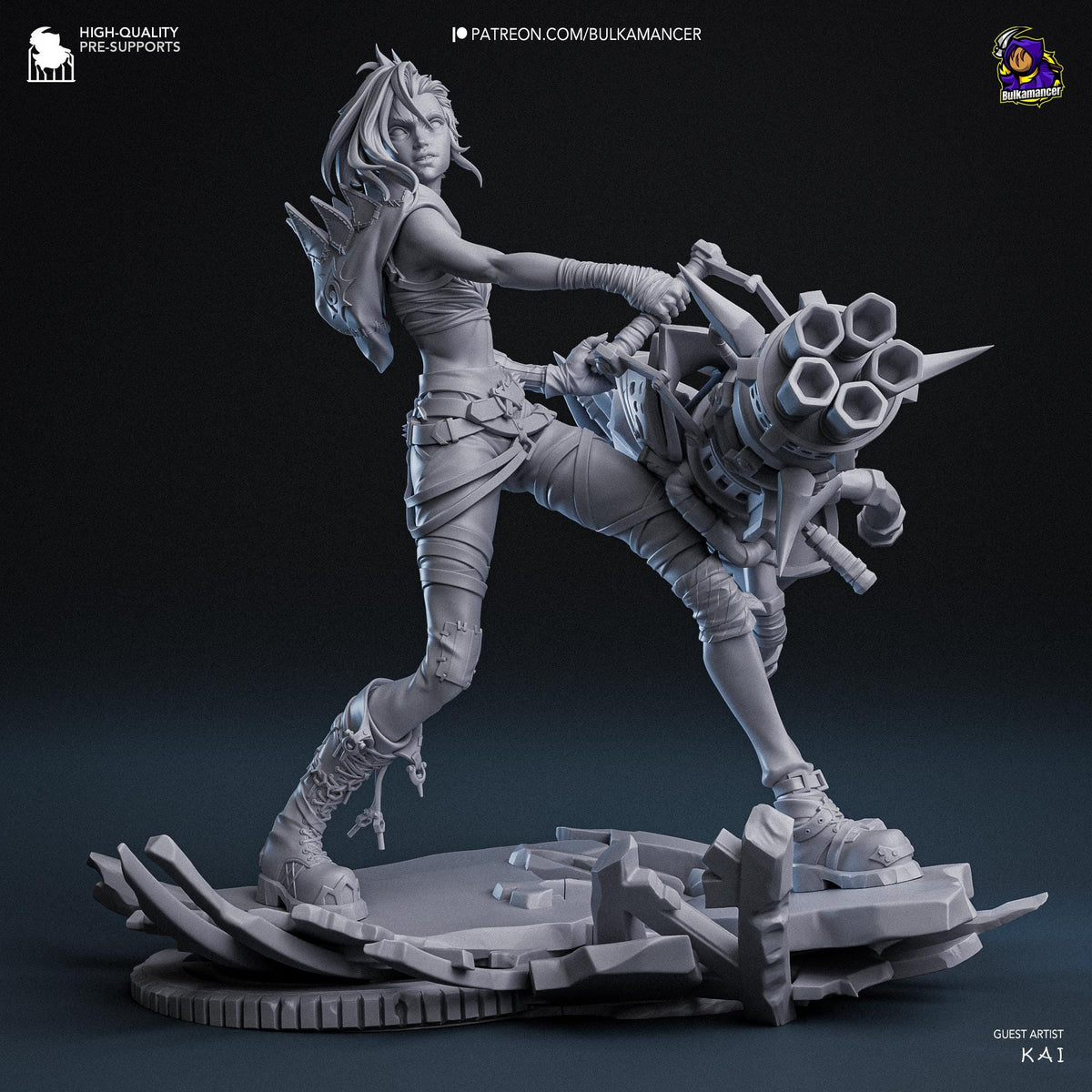 Jinx Fractured Figure - Arcane - resin miniature view 5