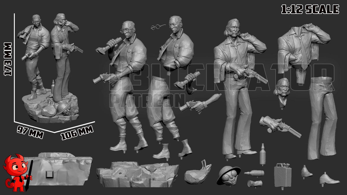 Harry and Kim Disco Elysium Figure - resin miniature view 8