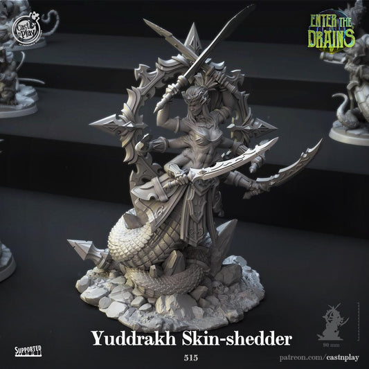 Yuan Ti Ranger Miniature - resin tabletop miniature front view