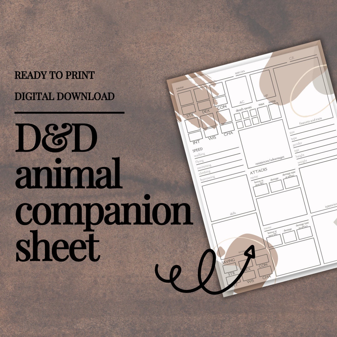 Animal Companion Sheet - resin tabletop miniature front view