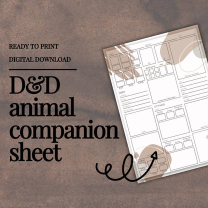 Animal Companion Sheet - resin tabletop miniature front view