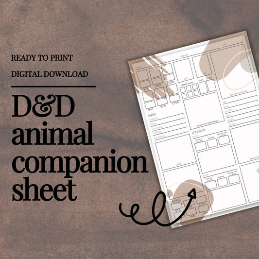 Animal Companion Sheet - resin tabletop miniature front view