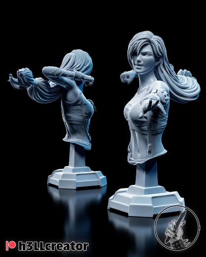Tifa Lockhart Bust - Final Fantasy VII - resin tabletop miniature front view