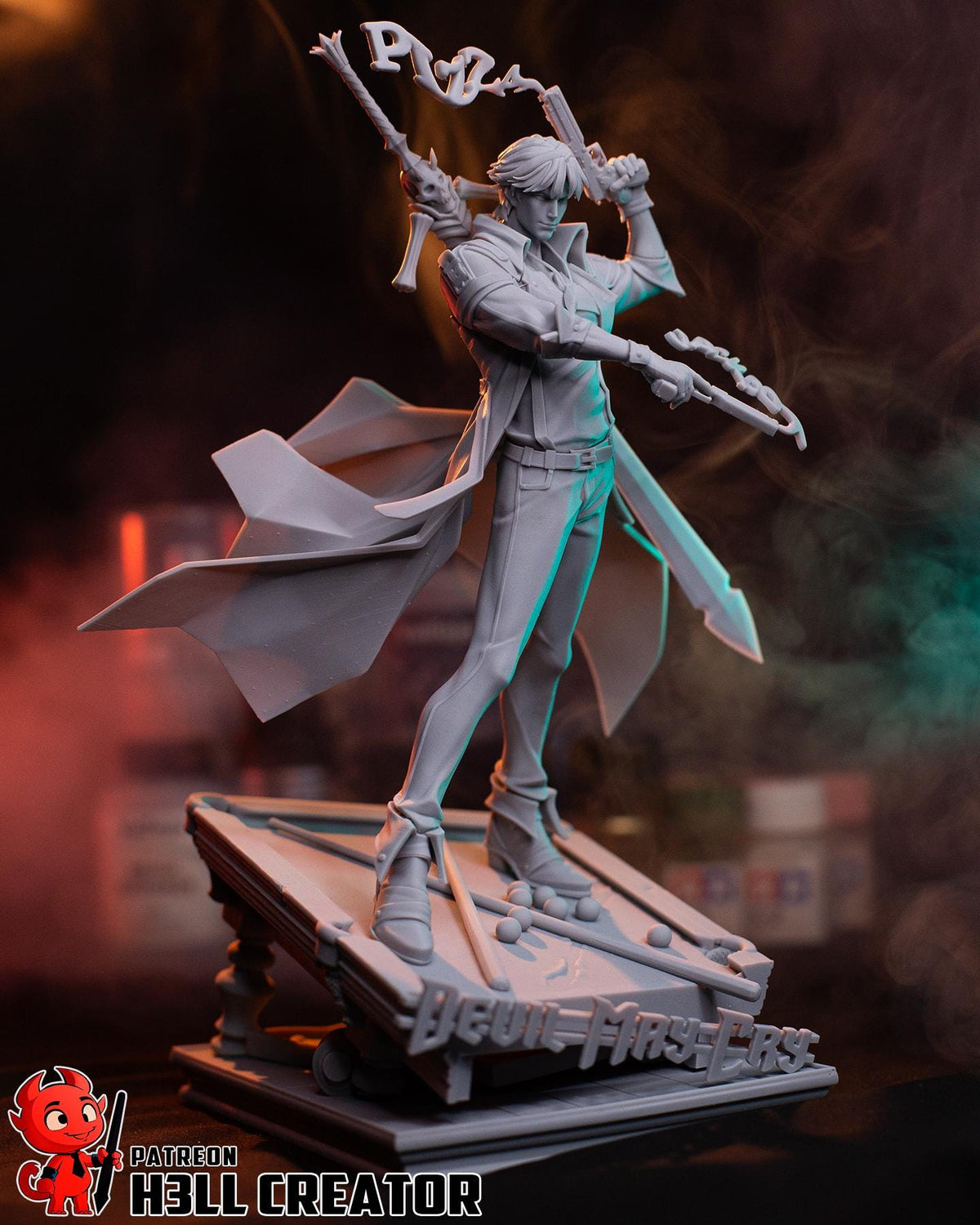 Dante Devil May Cry 4 Figure - resin tabletop miniature front view