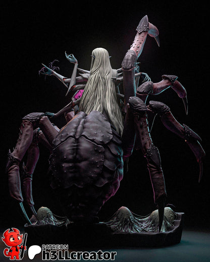 Lolth Figure - 3D printed miniature detail view
