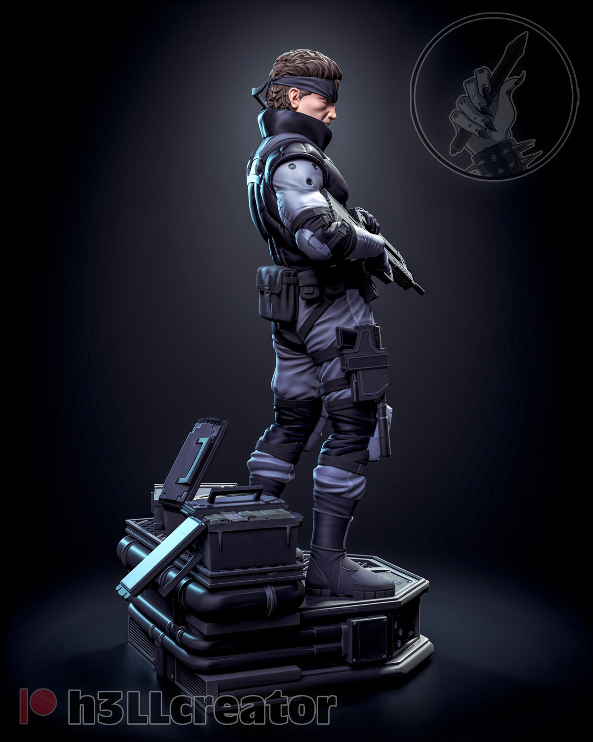 Solid Snake Metal Gear Solid Figure - resin tabletop miniature alternate angle