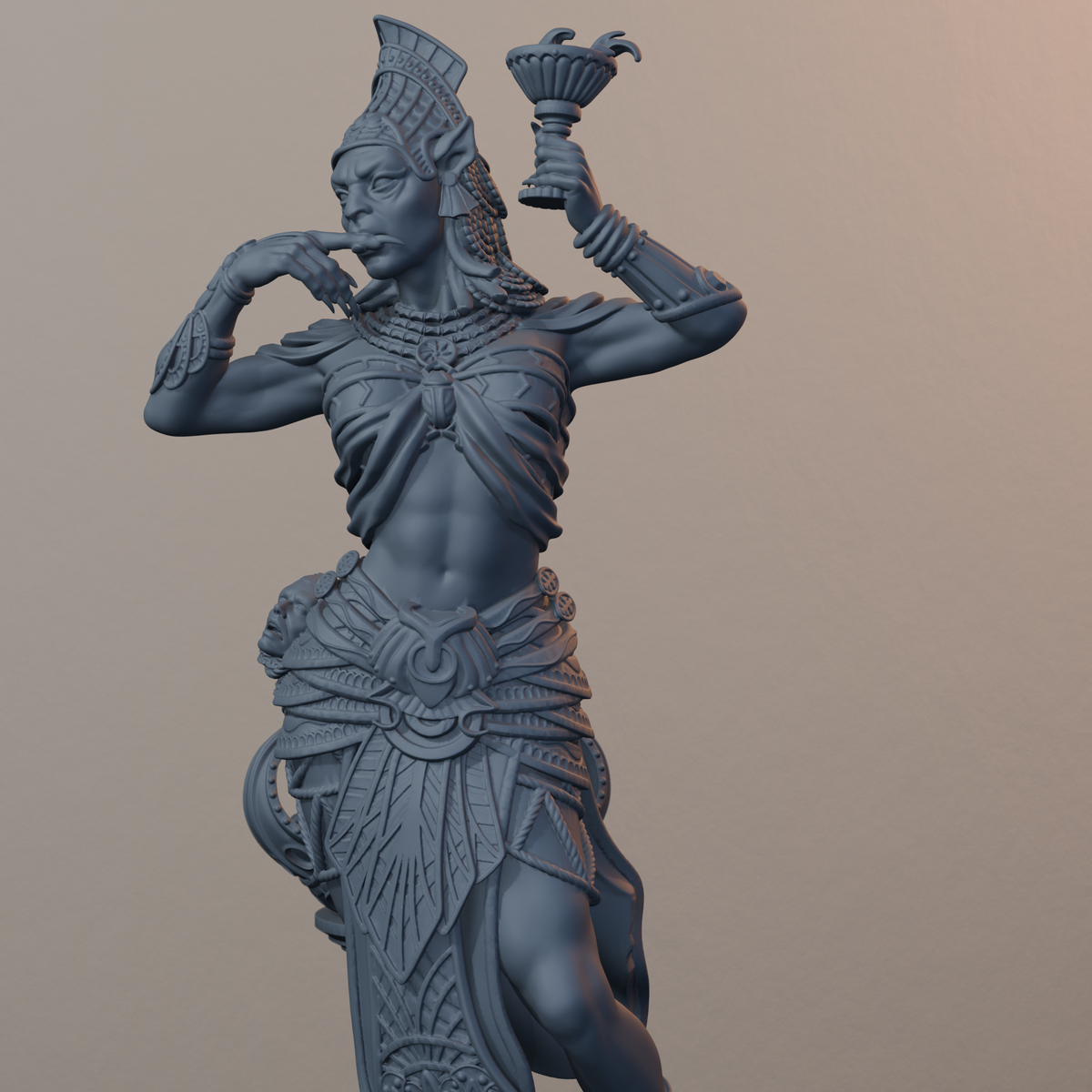 Daughters Of Sekhmet Egyptian Fantasy Miniatures - Daughters of Sekhmet Pose 02 - detail upper view