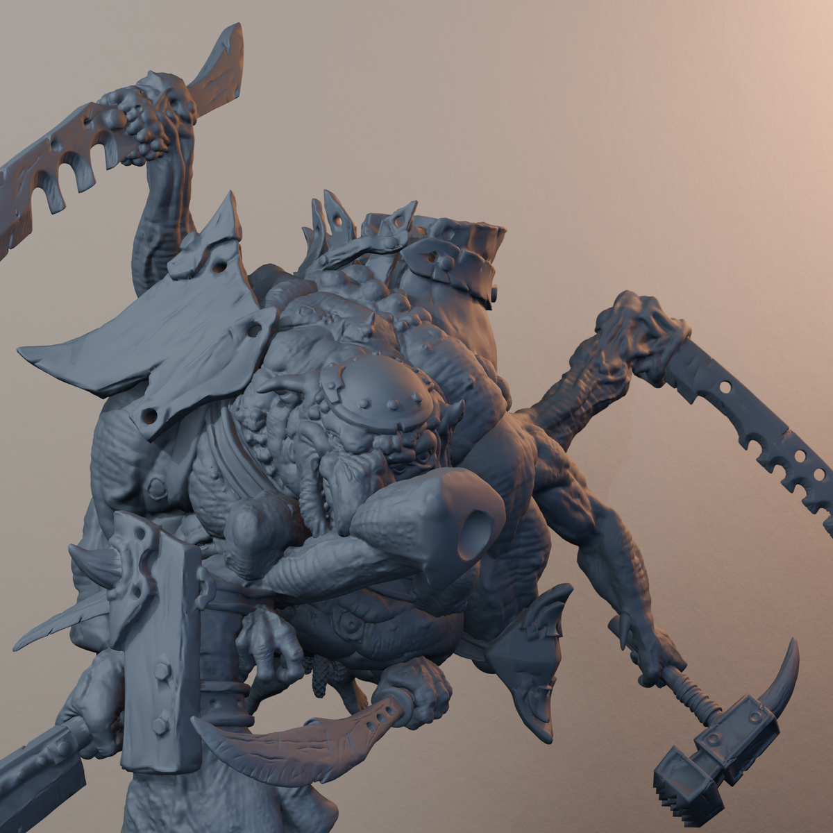 Mishmasha Sproutspewer Orc Miniatures - Mishmasha Sproutspewer - detail upper view