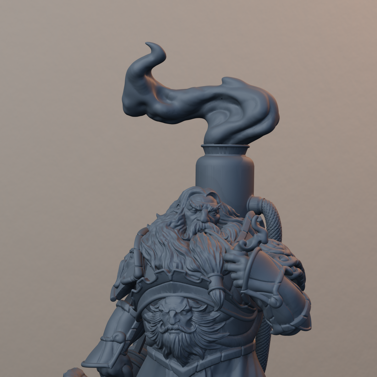 Steelbreaker Firespitters Dwarf Miniatures - Steelbreaker Firespitter Pose 03 - detail upper view