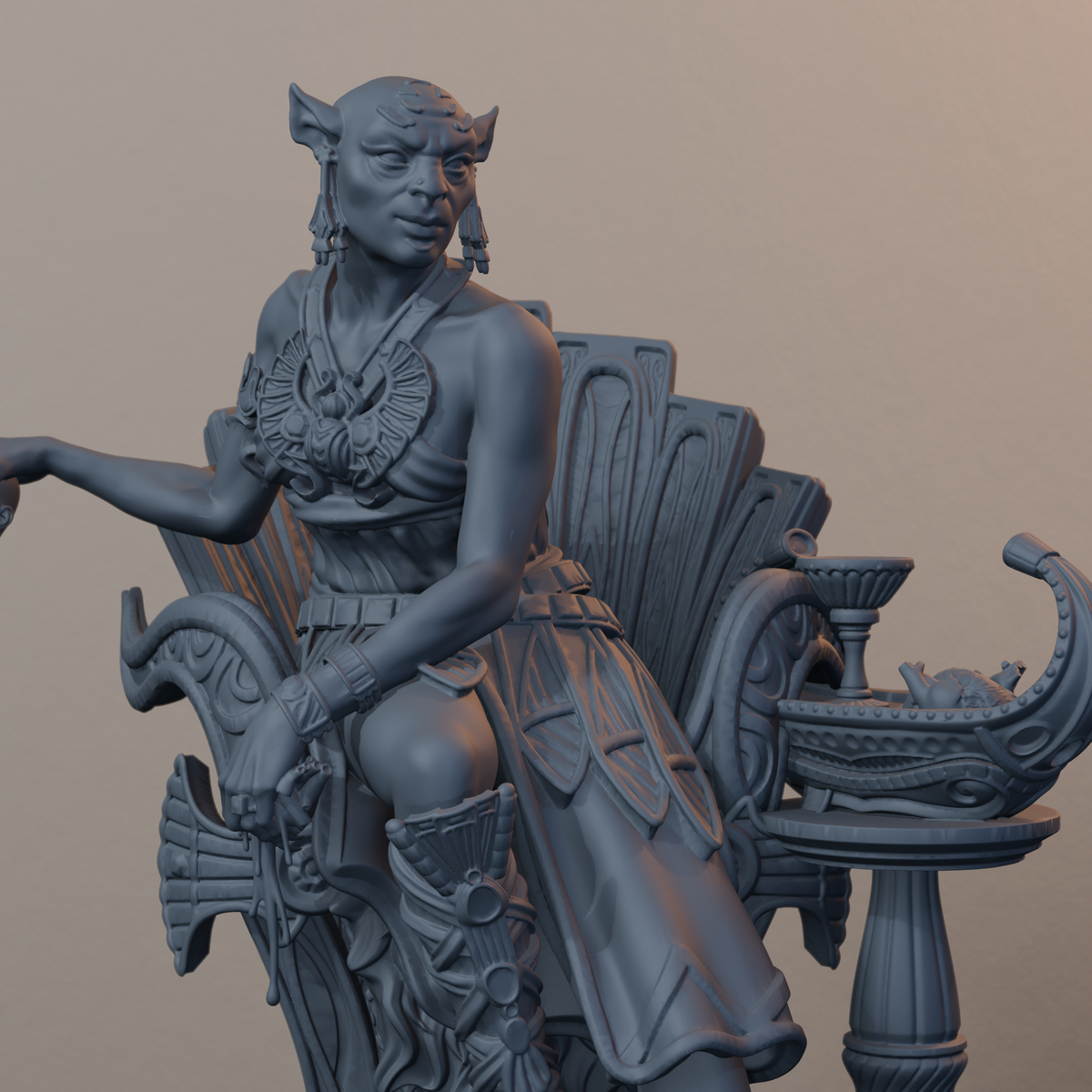 Daughters Of Sekhmet Egyptian Fantasy Miniatures - Daughters of Sekhmet Decap Pose 01 - detail upper view