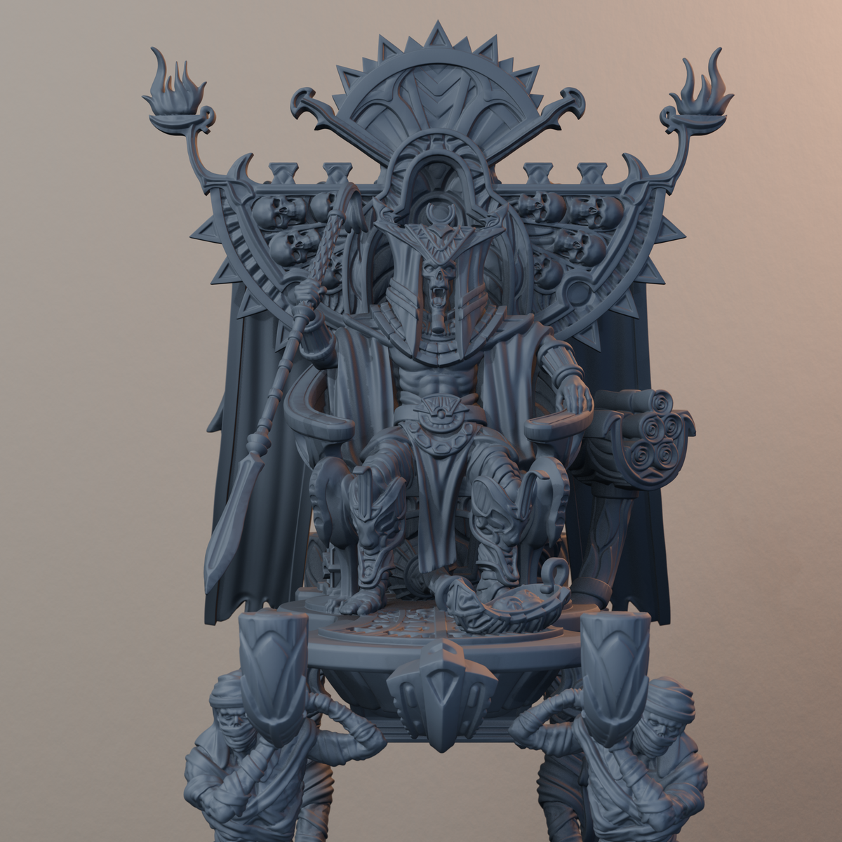 Mummy Lord Egyptian Fantasy Miniatures - Mummy Lord - detail upper view