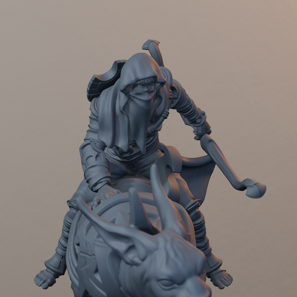 Salahari Riders Egyptian Fantasy Miniatures - Salahari Rider Pose 04 - detail upper view