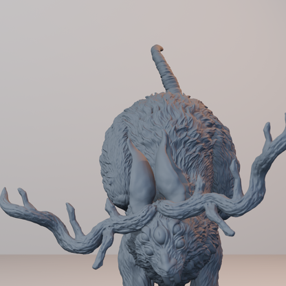 Jackalopes Fantasy Miniatures - Jackalope Pose 03 - detail upper view