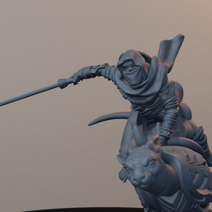 Salahari Riders Egyptian Fantasy Miniatures - Salahari Rider Pose 02 - detail upper view