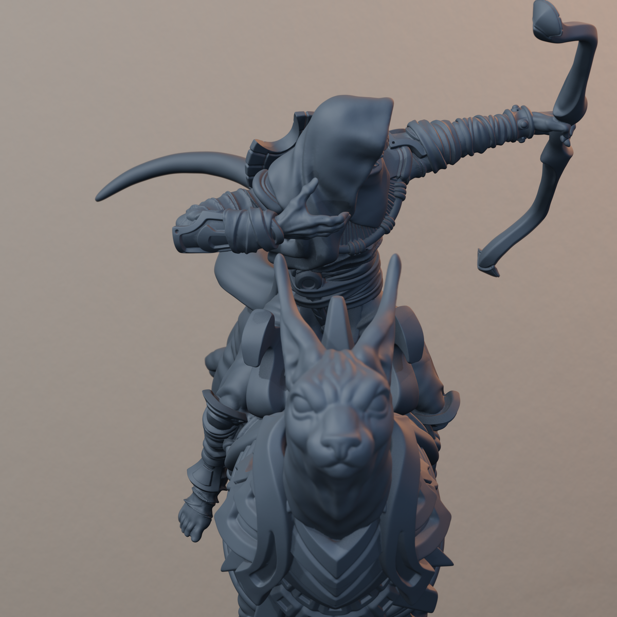 Salahari Riders Egyptian Fantasy Miniatures - Salahari Rider Pose 01 - detail upper view