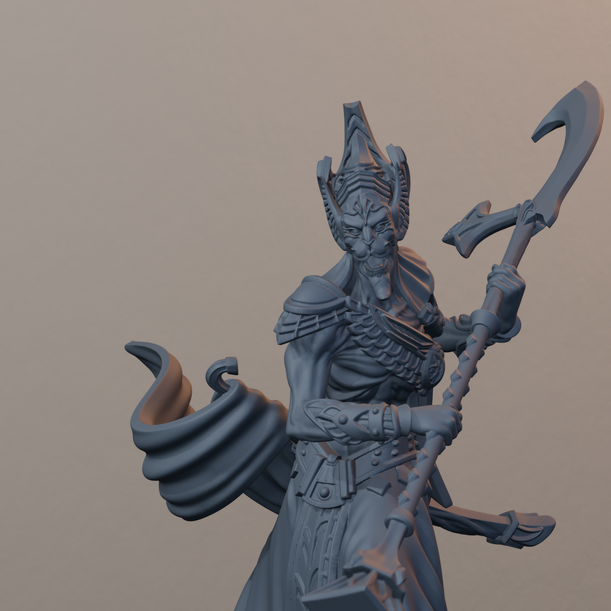 Sandmancer Aristocrats Egyptian Fantasy Miniatures - Sandmancer Aristocrat Pose 03 - detail upper view