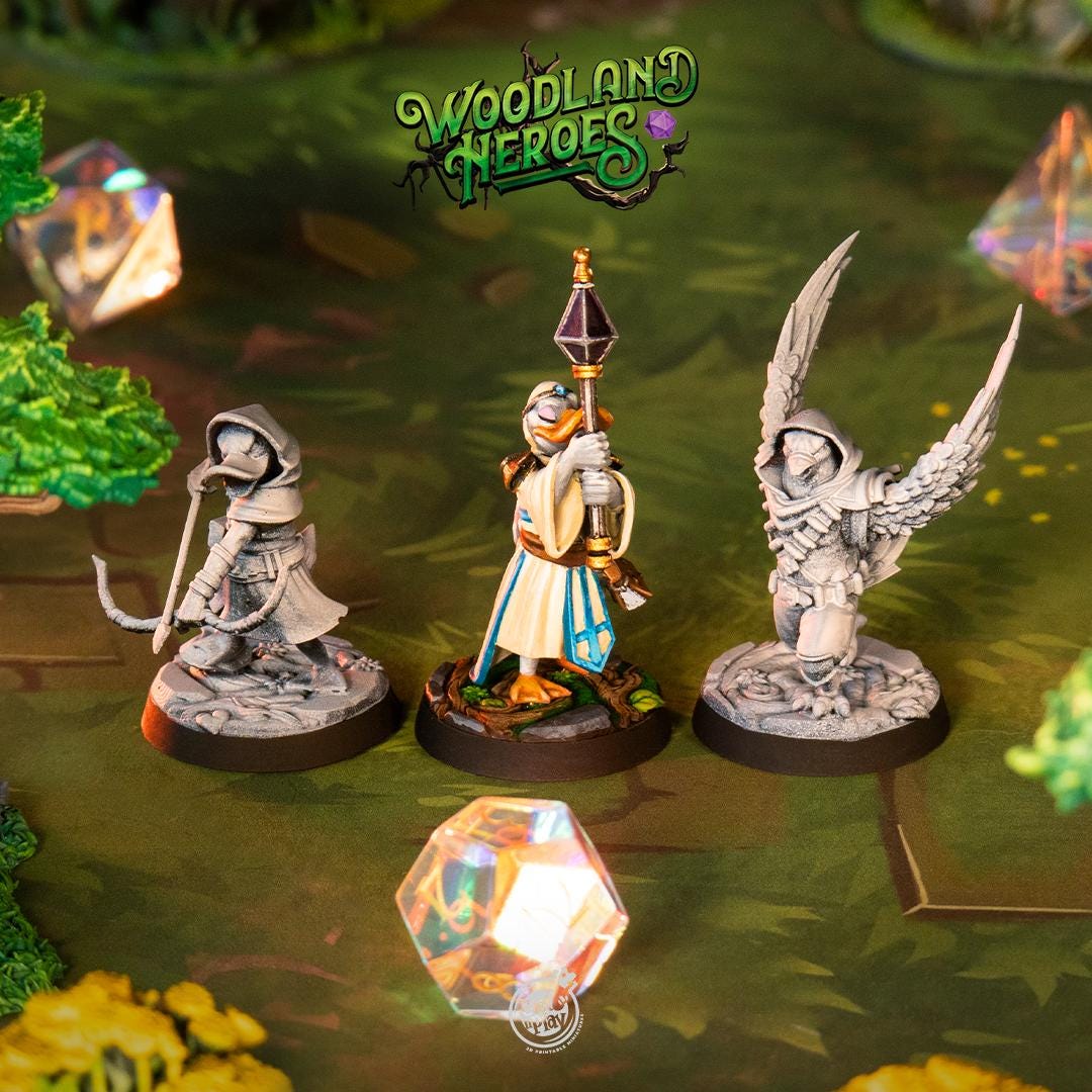 Aarakocra Ranger Miniature - resin tabletop miniature front view