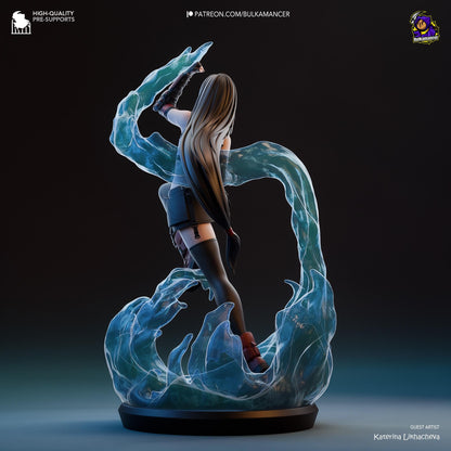 Tifa Lockhart Figure - Final Fantasy VII - 3D printed miniature detail view