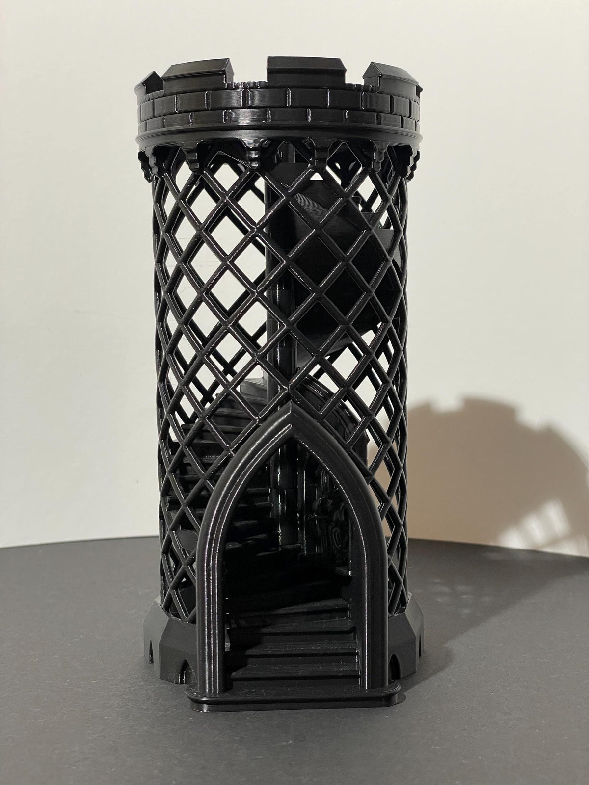 Gothic Castle Dice Tower - resin tabletop miniature alternate angle