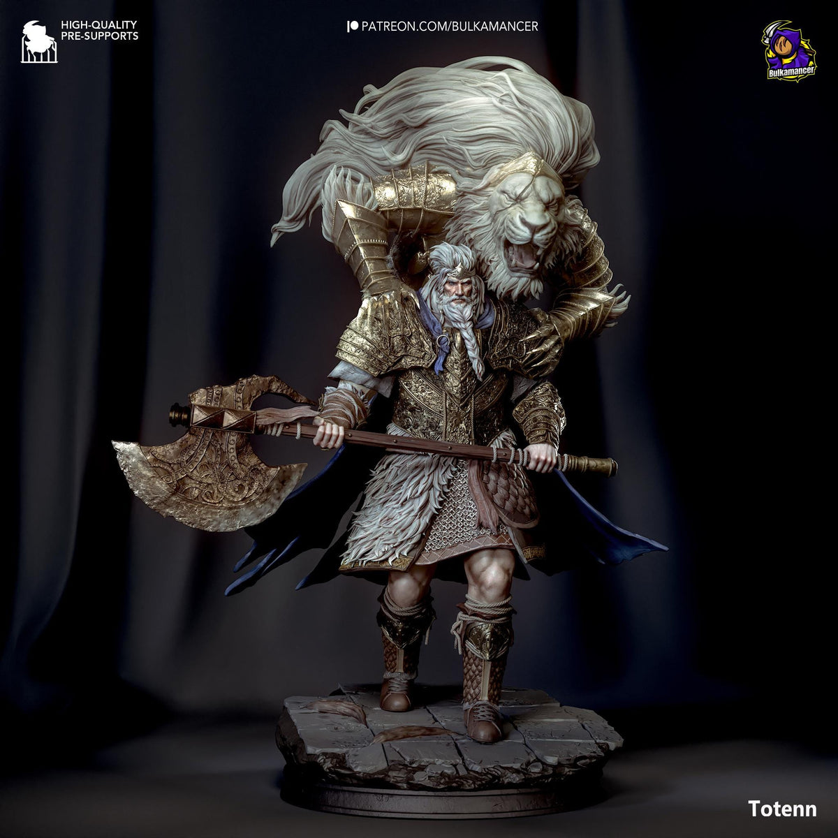 Godfrey Figure - Elden Ring - resin tabletop miniature front view