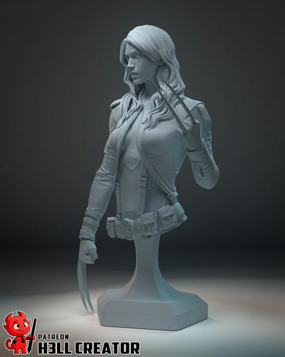 X 23 Bust - resin tabletop miniature alternate angle