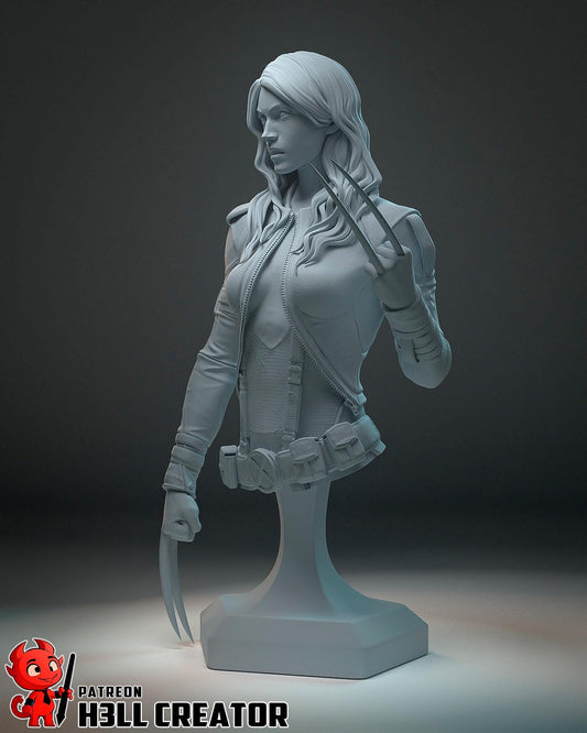 X 23 Bust - resin tabletop miniature alternate angle