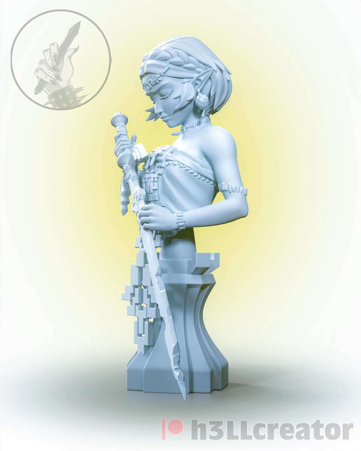 Zelda Legend of Zelda Bust - resin tabletop miniature alternate angle