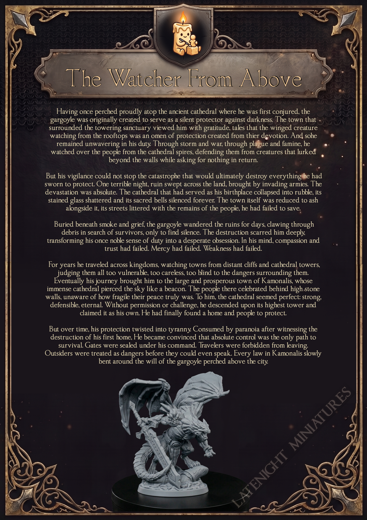Stone Dragon Miniature - Late Night Miniatures