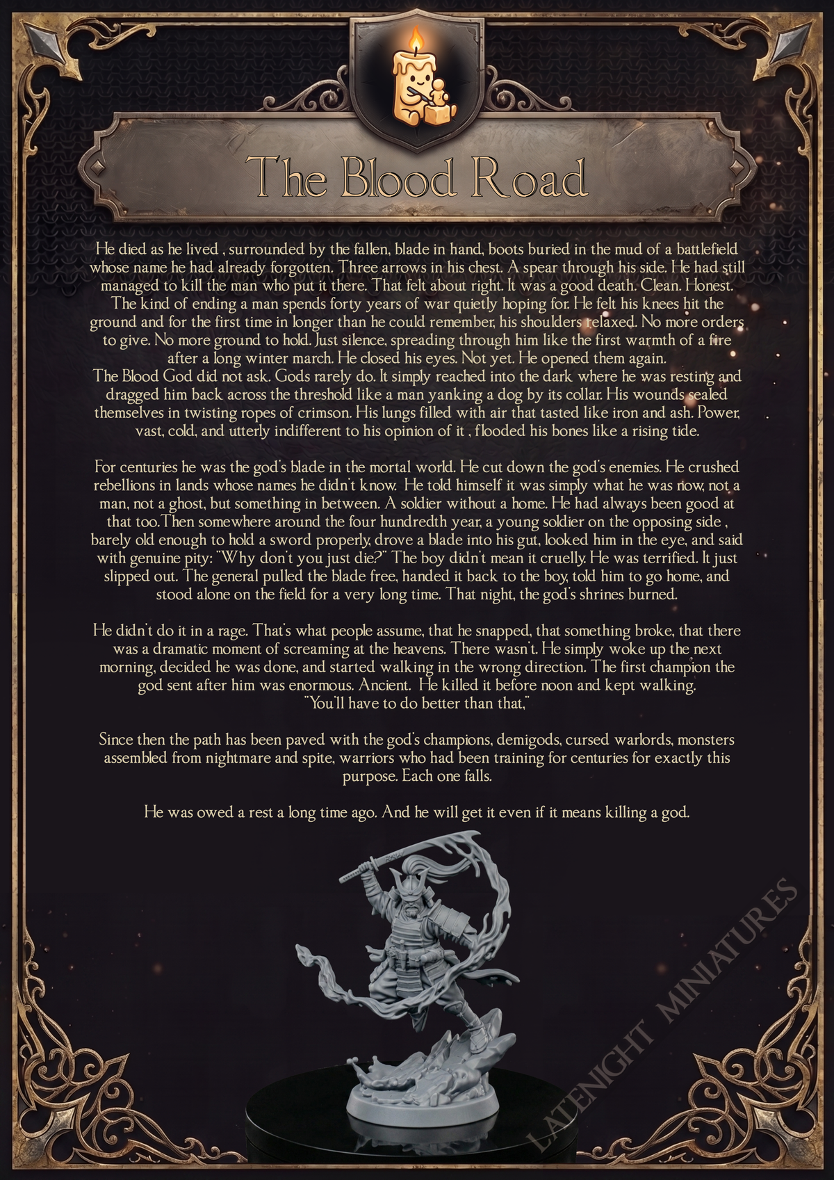 Blood Samurai backstory artwork by Late Night Miniatures