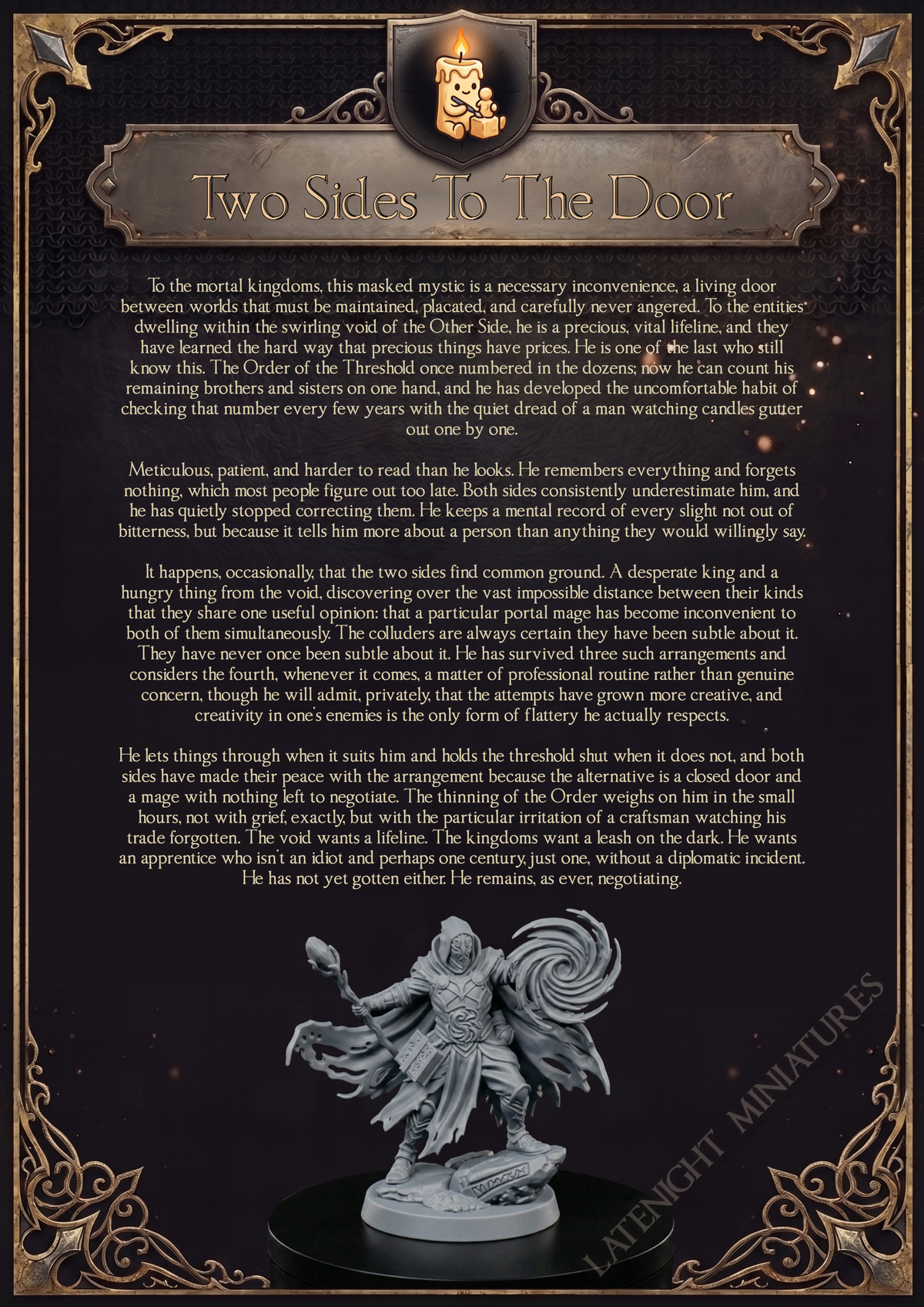 Portal Mage backstory artwork by Late Night Miniatures