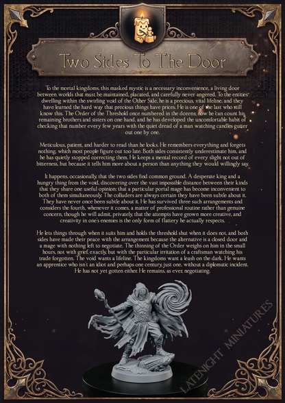 Portal Mage backstory artwork by Late Night Miniatures