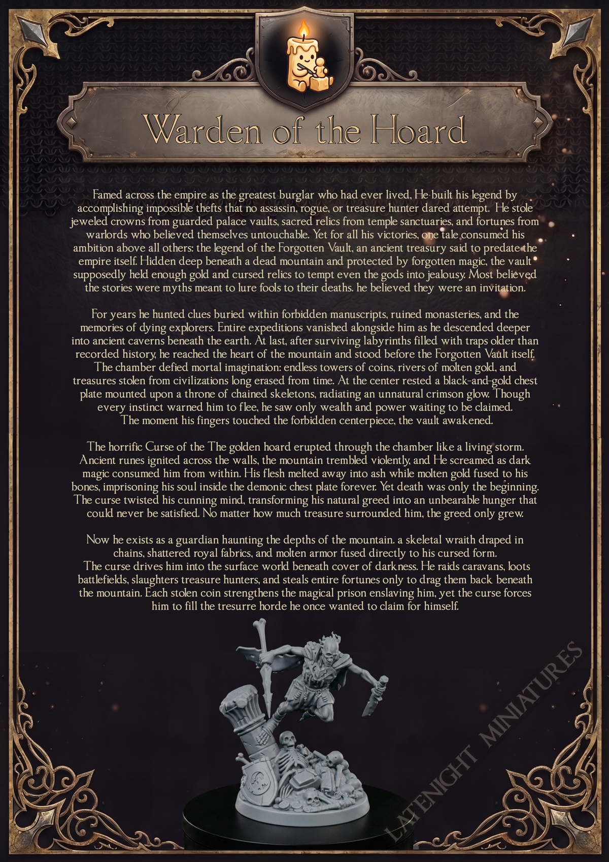 Undead Assassin backstory artwork by Late Night Miniatures