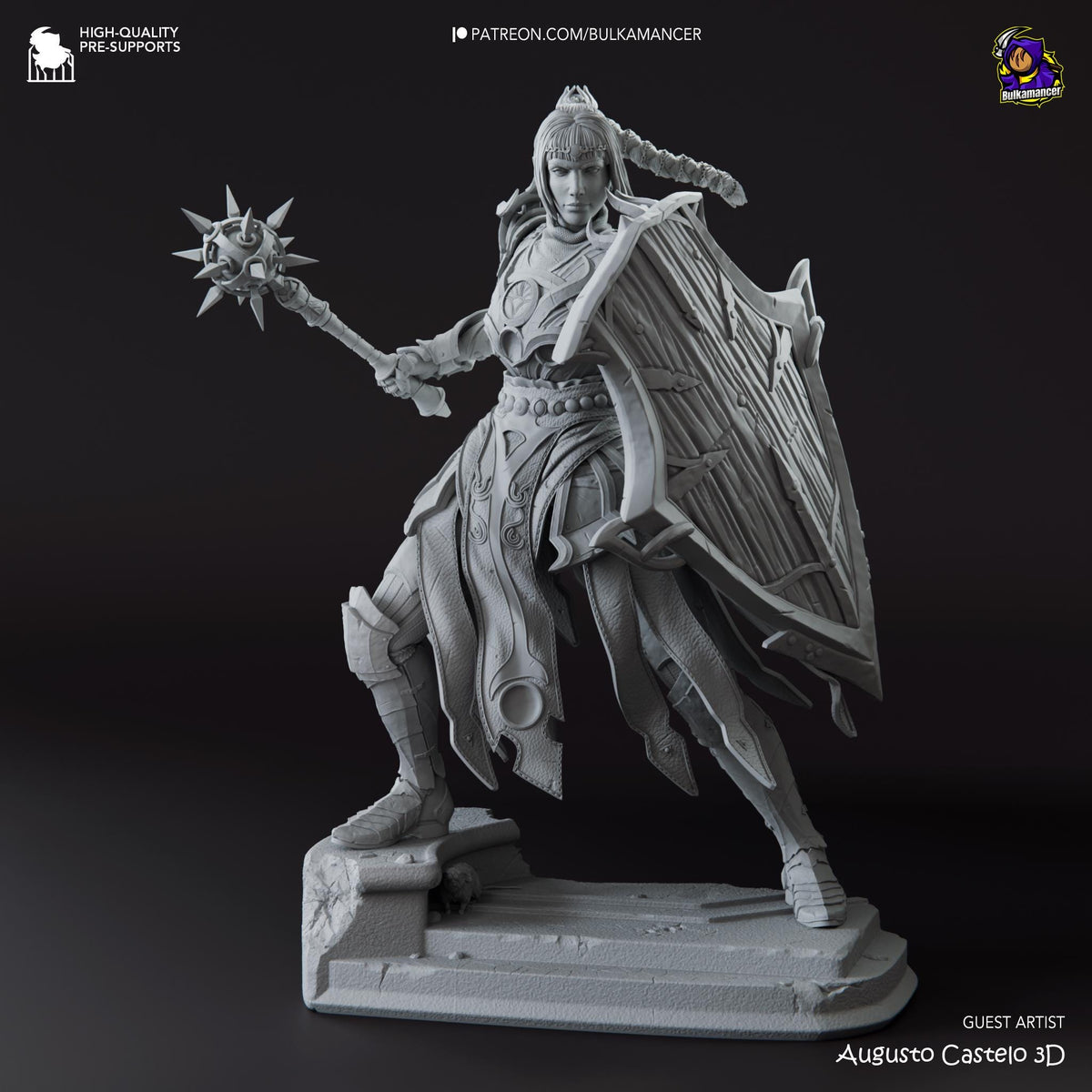 Shadowheart Figure - Baldur's Gate 3 - paintable tabletop miniature product view