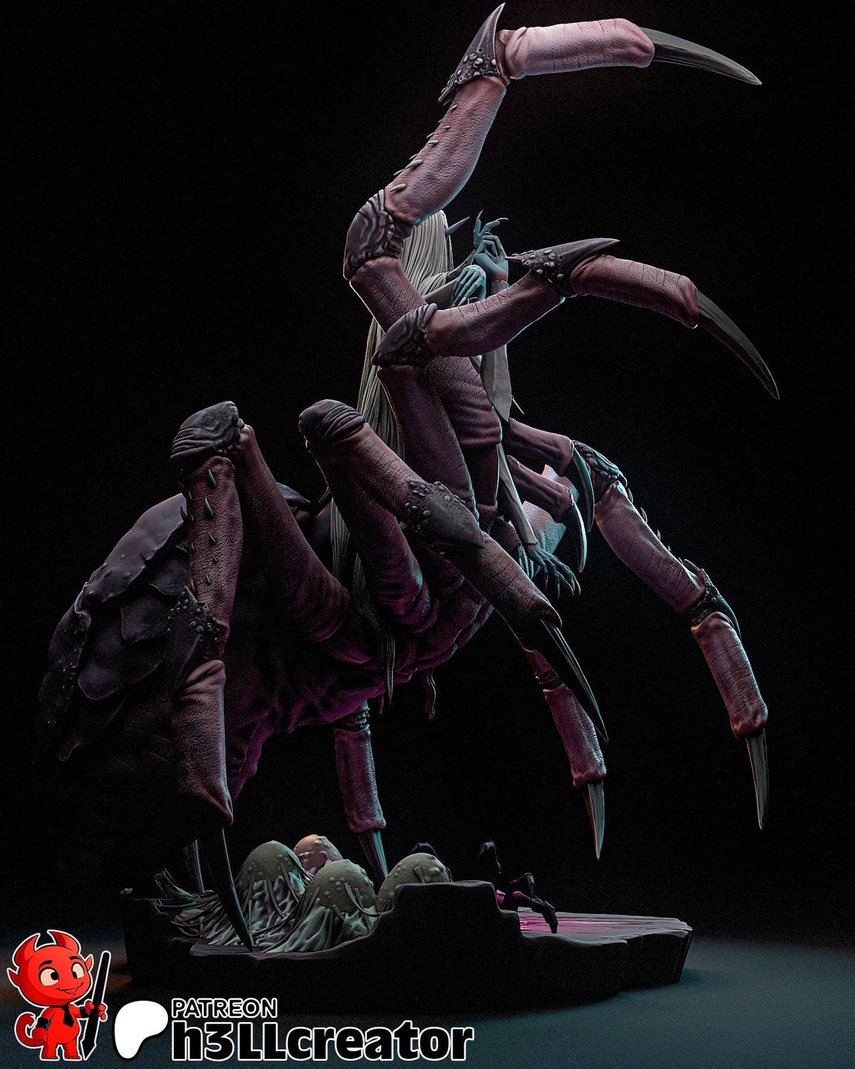 Lolth Figure - paintable tabletop miniature product view