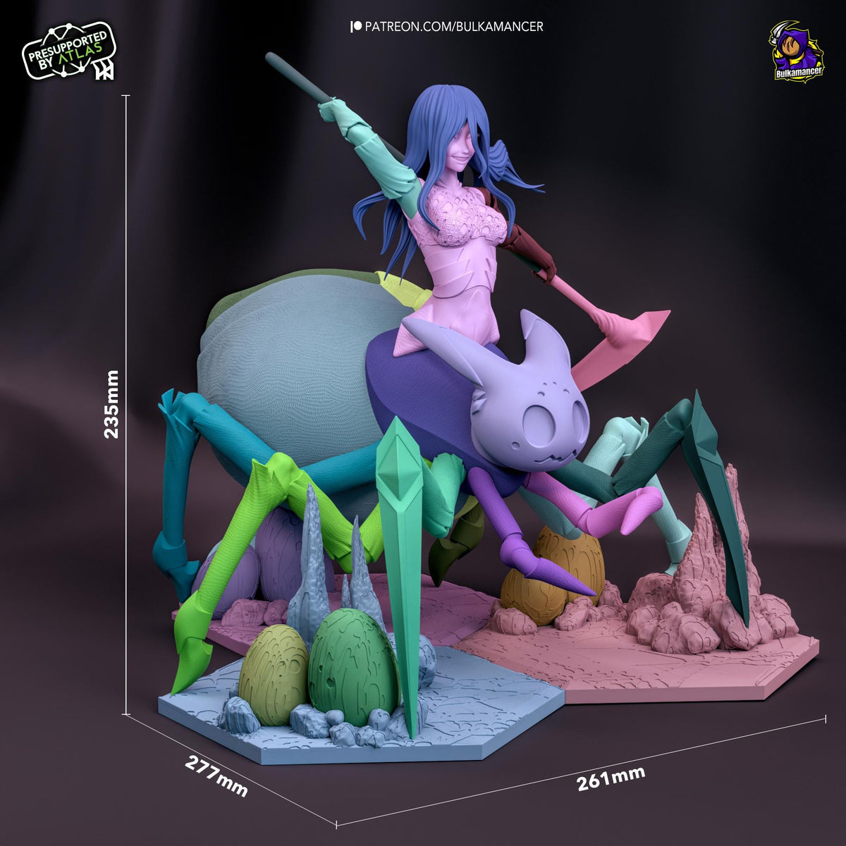 Kumoko and Her Children So'm a Spider Figure - resin miniature view 7