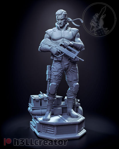 Solid Snake Metal Gear Solid Figure - paintable tabletop miniature product view