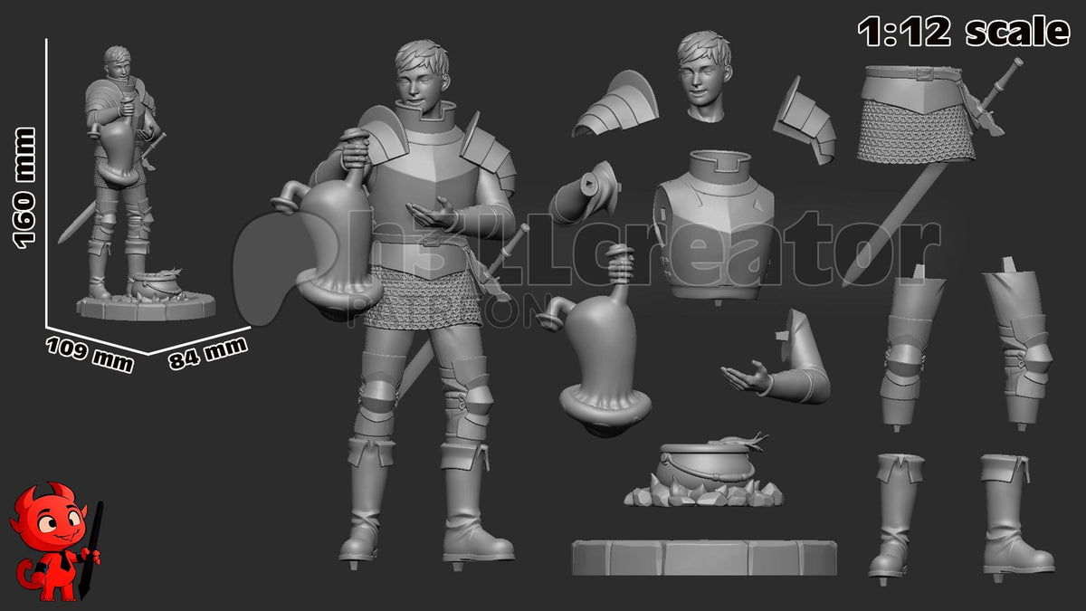 Laios Touden Figure - Delicious in Dungeon - resin miniature view 8