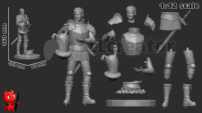 Laios Touden Figure - Delicious in Dungeon - resin miniature view 8