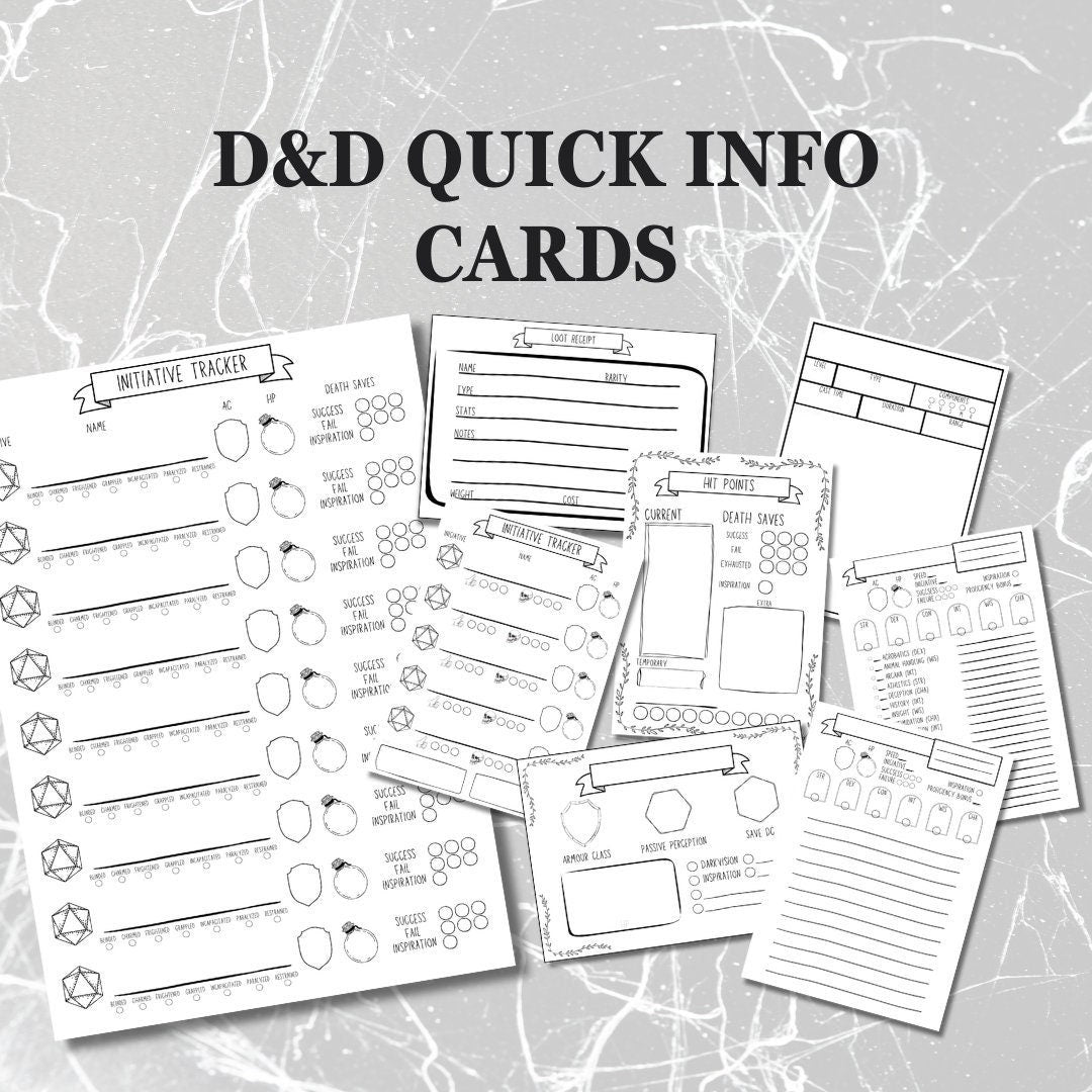 Quick Reference Cards Collection - digital download preview