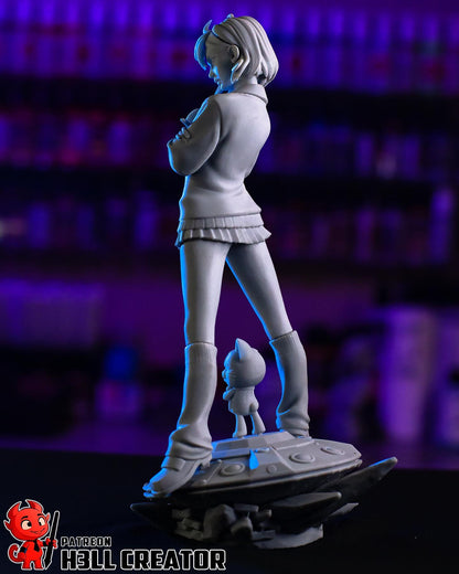 Momo Ayase DanDaDan Figure - 3D printed miniature detail view