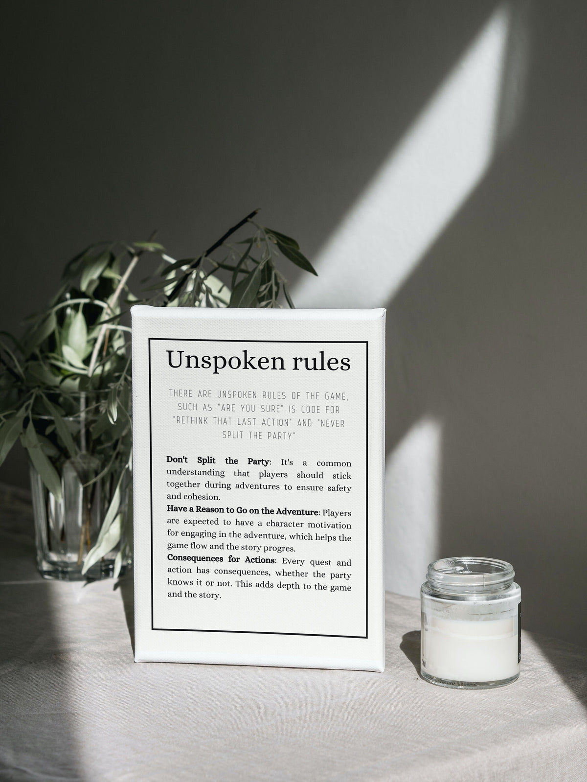 Basic Rules Wall Art - digital download preview 4