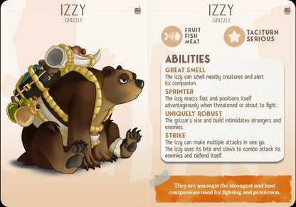 Grizzly Bear Animal Companion Miniature - resin tabletop miniature alternate angle